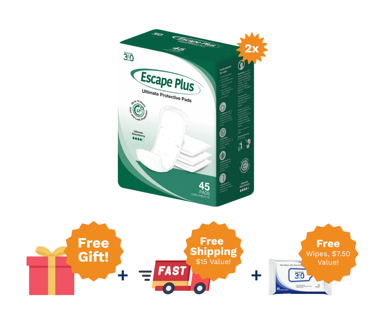 Escape Plus Bladder Protection Pads - Image 3